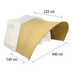 Cabanon Luxe Luifel 440 Cm YKK Rits -Kampeeruitrusting 100024 000 03 3