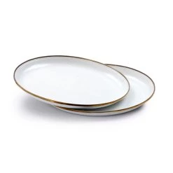 Barebones Emaille Plat Bord ø 280 Mm Eggshell 2-pack
