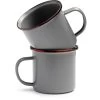 Barebones Emaille Mok 473 Ml Grey 2-pack