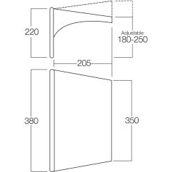 Vango Airbeam Sky Canopy Caravanluifel 350 Cm 7 Vango Airbeam Sky Canopy Caravanluifel 350 Cm -Kampeeruitrusting 109037 900 04 1