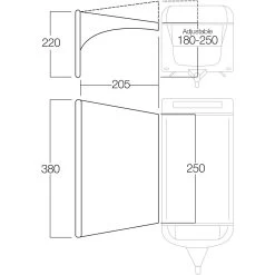 Vango Airbeam Sky Canopy Caravanluifel 250 Cm 7 Vango Airbeam Sky Canopy Caravanluifel 250 Cm -Kampeeruitrusting 109038 900 04