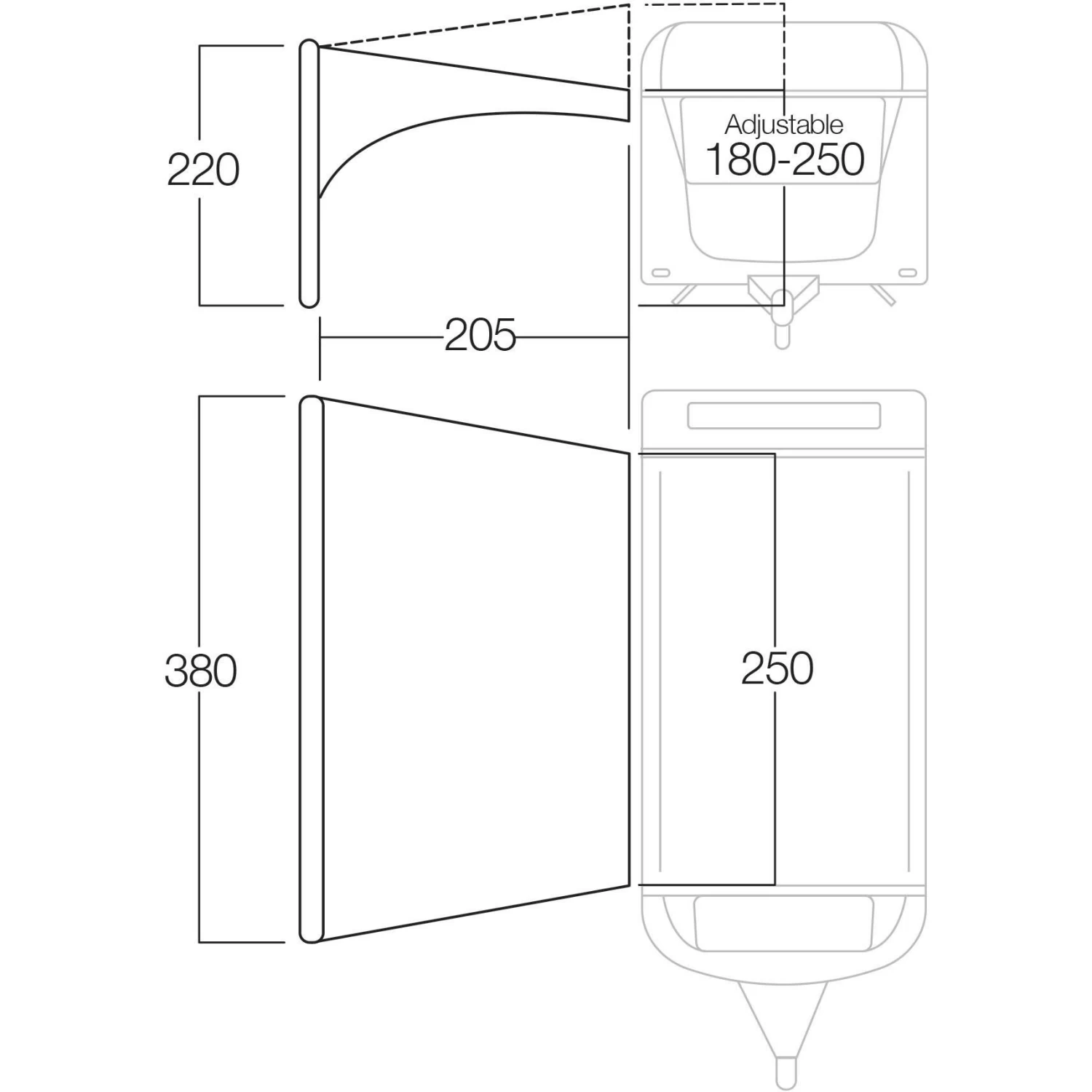Vango Airbeam Sky Canopy Caravanluifel 250 Cm 4 Vango Airbeam Sky Canopy Caravanluifel 250 Cm - Afbeelding 4