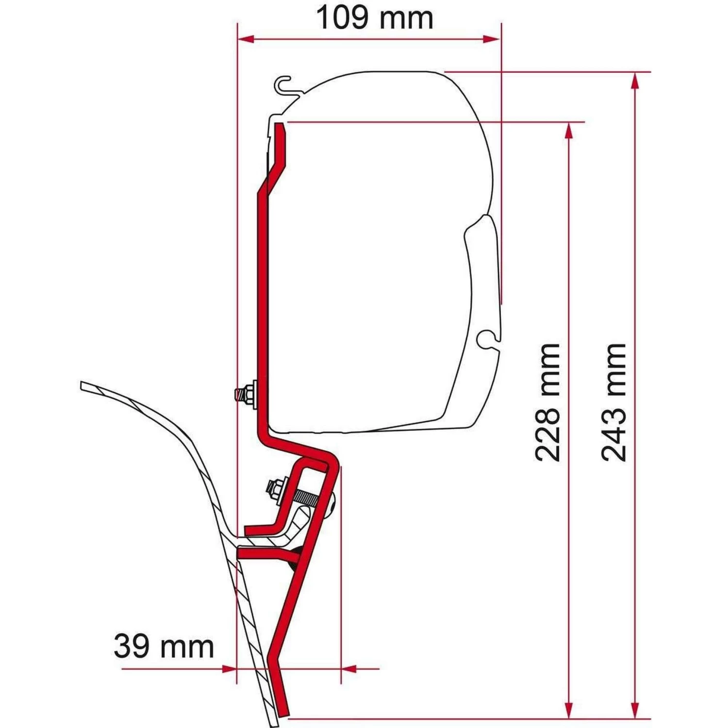 Fiamma Kit F45 VW T3 Adapter 1 Fiamma Kit F45 VW T3 Adapter