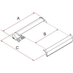 Fiamma F80s 320 Cassetteluifel Polar White - Royal Grey -Kampeeruitrusting 109310 900 06 1 scaled