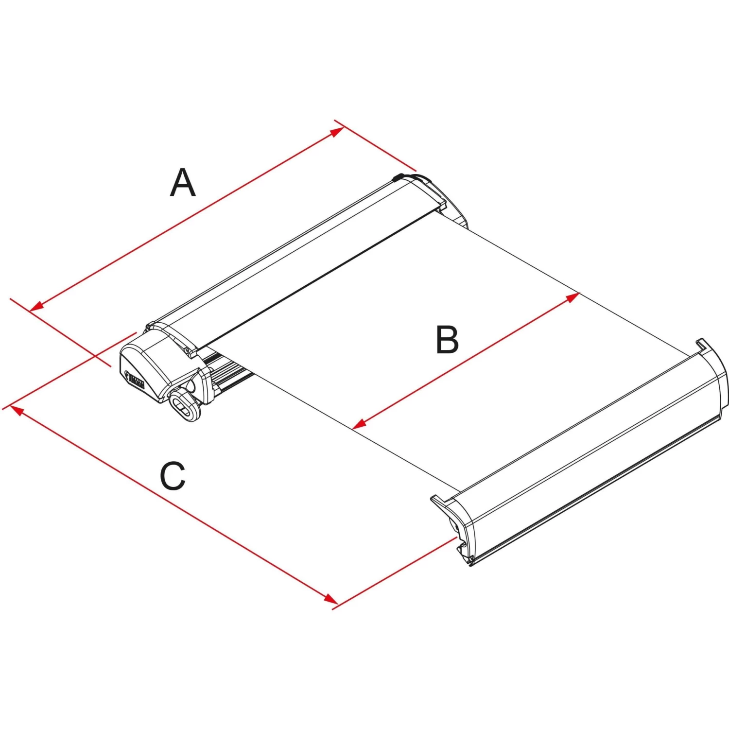 Fiamma F80s 425 Cassetteluifel Polar White - Royal Grey 6 Fiamma F80s 425 Cassetteluifel Polar White - Royal Grey - Afbeelding 6