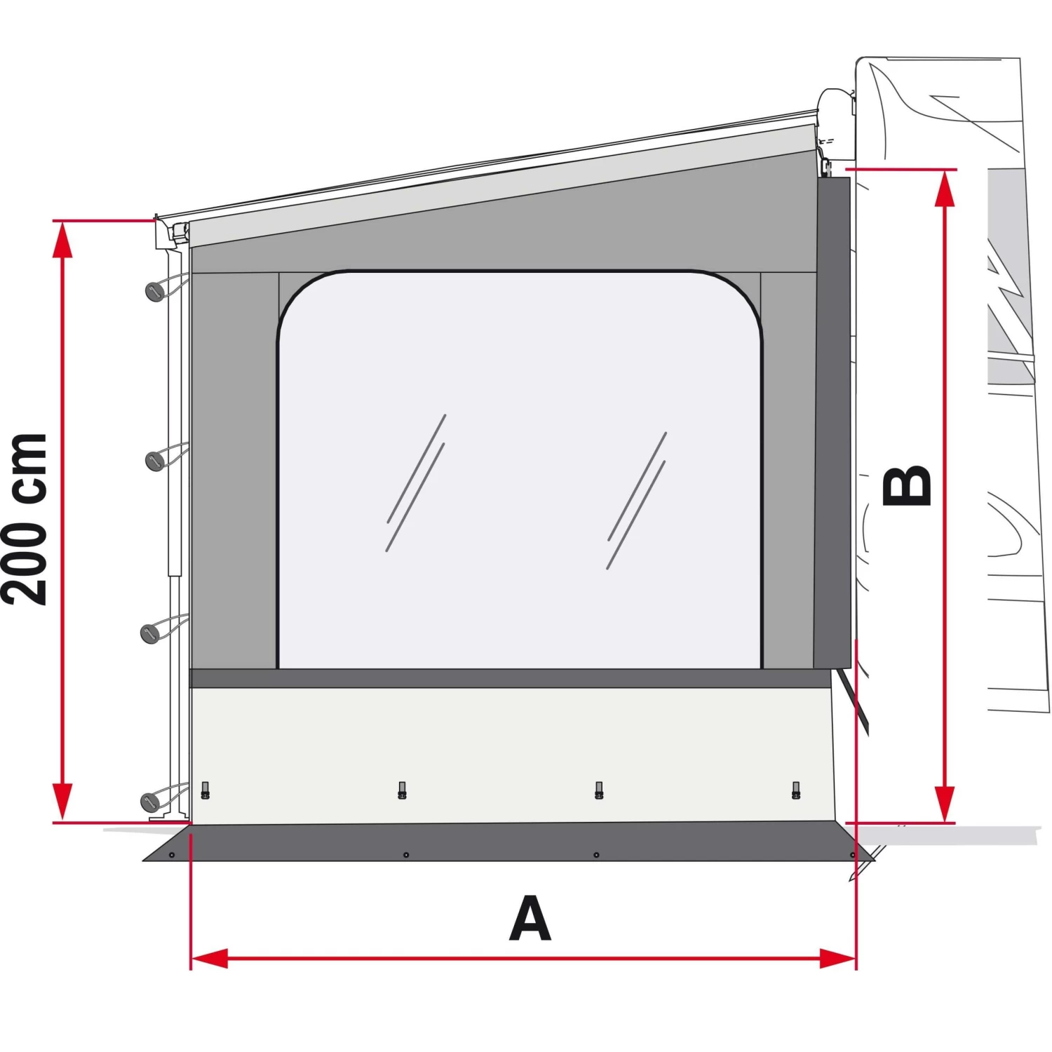 Fiamma Side W Pro Caravanstore XL Zijwand 2 Fiamma Side W Pro Caravanstore XL Zijwand - Afbeelding 2