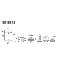 High PeakTrentino 2.0 Bustent -Kampeeruitrusting 111607 000 08 3