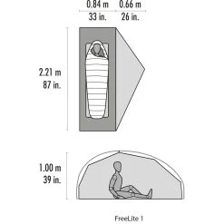 MSR Freelite 1 Lichtgewicht Tent -Kampeeruitrusting 111827 300 09