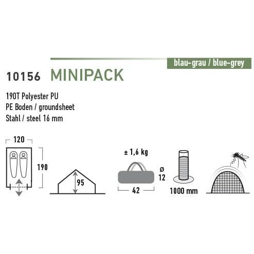 High PeakMinipack Piramidetent 2 High PeakMinipack Piramidetent - Afbeelding 2