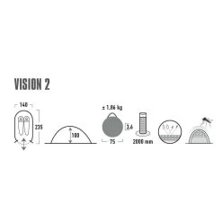 High PeakVision 2 Pop Up Tent -Kampeeruitrusting 111845 990 06