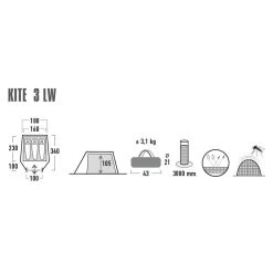 High PeakKite 3 LW Lichtgewicht Tunneltent 7 High PeakKite 3 LW Lichtgewicht Tunneltent -Kampeeruitrusting 111849 300 04 7