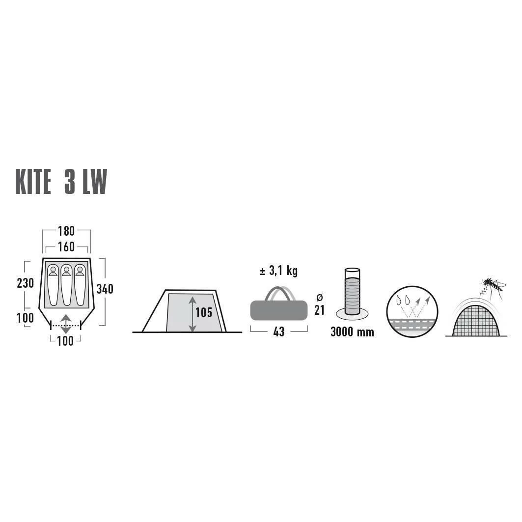 High PeakKite 3 LW Lichtgewicht Tunneltent 4 High PeakKite 3 LW Lichtgewicht Tunneltent - Afbeelding 4