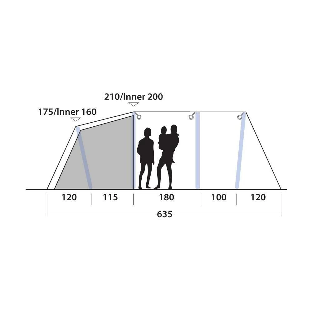 Outwell Parkdale 4PA Opblaasbare Tent 12 Outwell Parkdale 4PA Opblaasbare Tent - Afbeelding 12