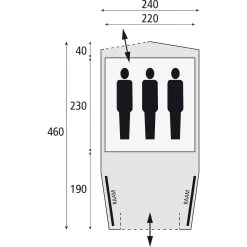 Safarica Cabana Reef 240 Tunneltent -Kampeeruitrusting 112102 900 04 2