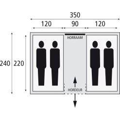 Bardani Amigo 350 Vis-a-vis Tent 7 Bardani Amigo 350 Vis-a-vis Tent -Kampeeruitrusting 112128 900 04 2