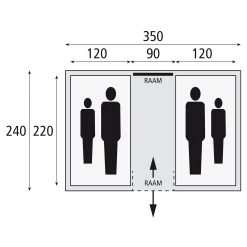 Bardani Amigo 350 RSTC Vis-a-vis Tent -Kampeeruitrusting 112153 180 09 3