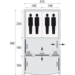 Safarica Indian Hills 310 Tunneltent 5 Safarica Indian Hills 310 Tunneltent -Kampeeruitrusting 112180 900 03 1 scaled