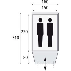 Safarica Kenia 160 TC Koepeltent -Kampeeruitrusting 112195 180 05 2