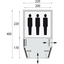 Safarica Blackhawk 220 TC Tunneltent -Kampeeruitrusting 112199 180 09 2