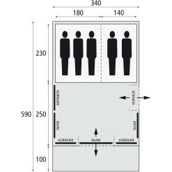 Bardani Spitfire 340 XL RSTC Tunneltent 2022 -Kampeeruitrusting 112209 180 14 1