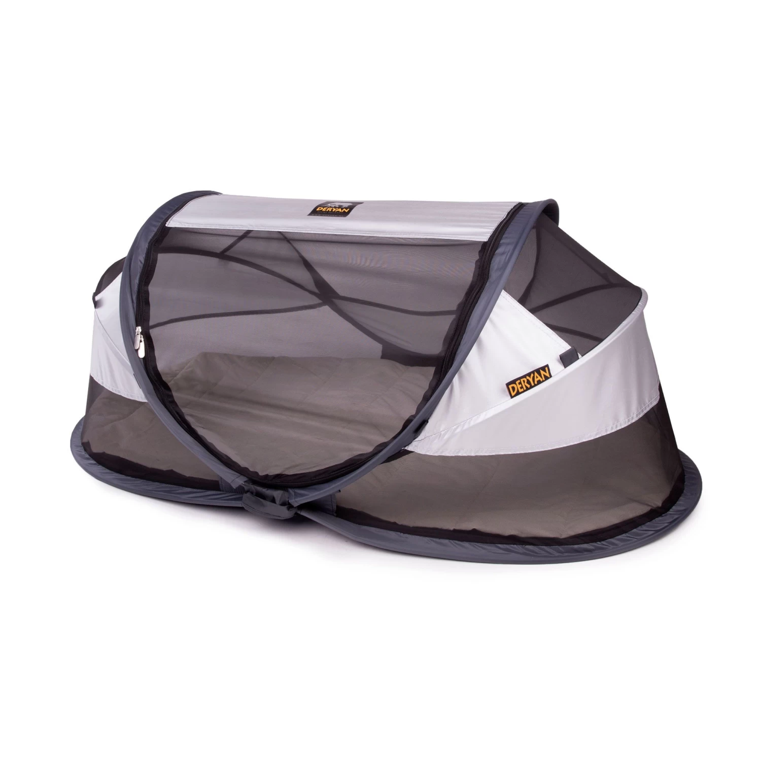 Deryan Travel Cot Baby Luxe Campingbed Silver 2 Deryan Travel Cot Baby Luxe Campingbed Silver - Afbeelding 2