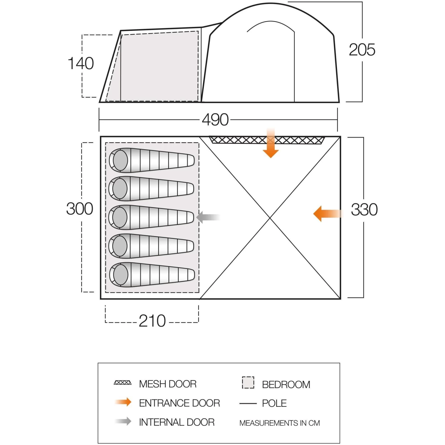 Vango Athos 500 Koepeltent 2 Vango Athos 500 Koepeltent - Afbeelding 2