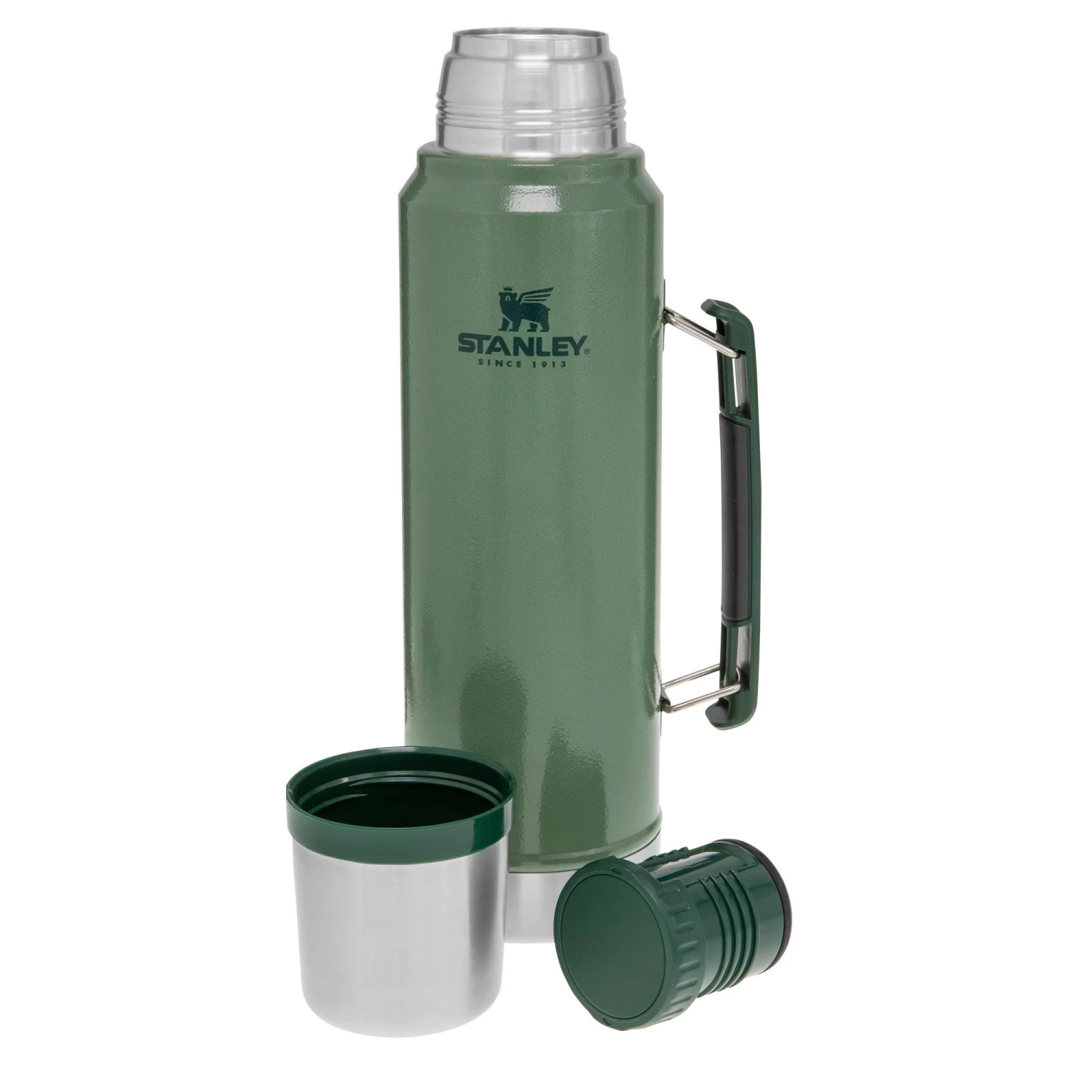 Stanley PMIClassic Vacuüm Thermosfles 1 Liter Hammertone Green 2 Stanley PMIClassic Vacuüm Thermosfles 1 Liter Hammertone Green - Afbeelding 2