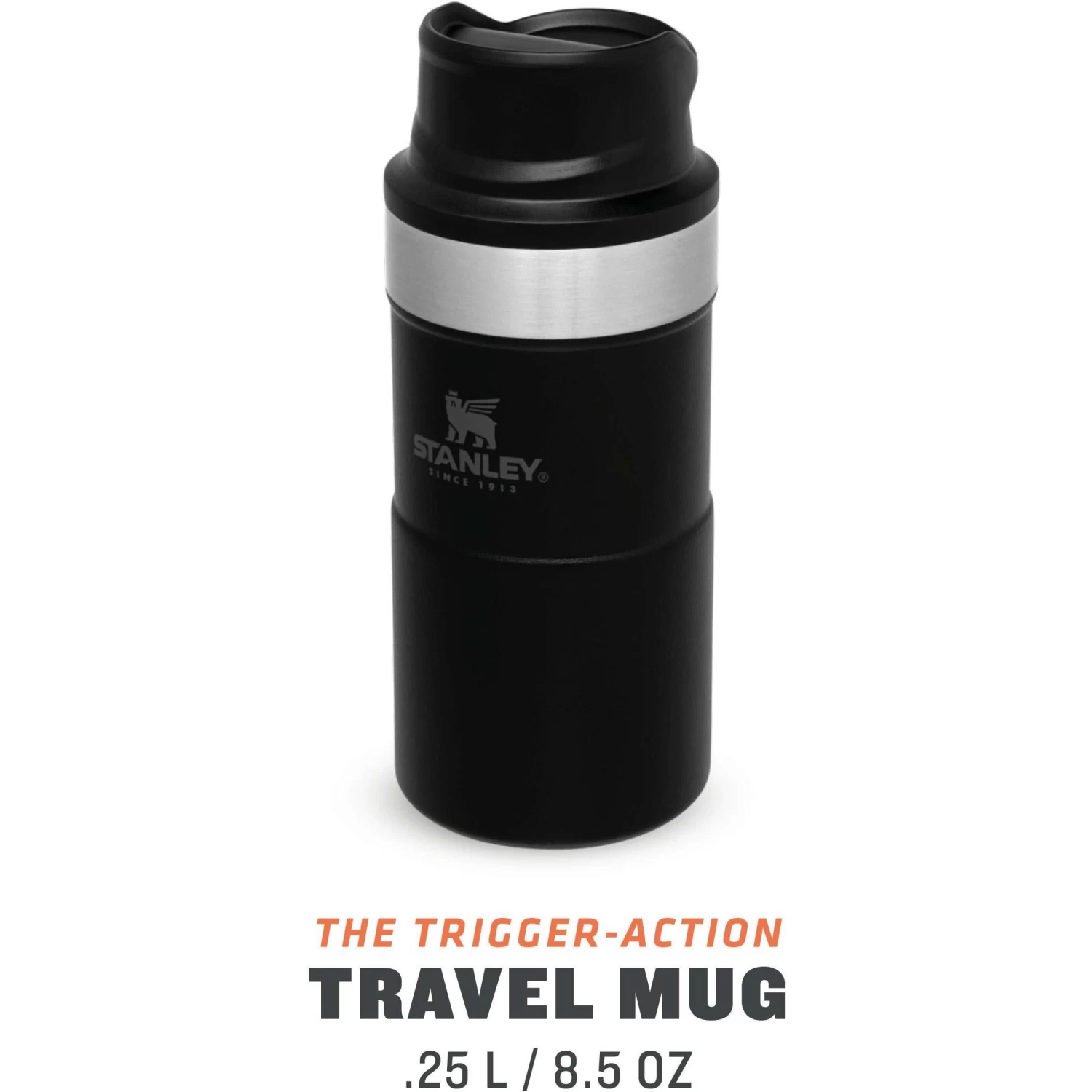 Stanley PMIClassic Trigger-Action Thermosbeker 250 Ml Black 2 Stanley PMIClassic Trigger-Action Thermosbeker 250 Ml Black - Afbeelding 2
