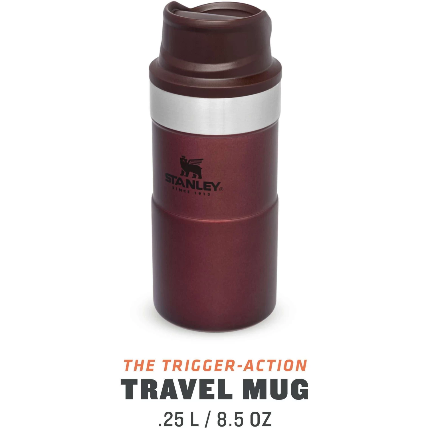 Stanley PMIClassic Trigger-Action Thermosbeker 250 Ml Wine 2 Stanley PMIClassic Trigger-Action Thermosbeker 250 Ml Wine - Afbeelding 2