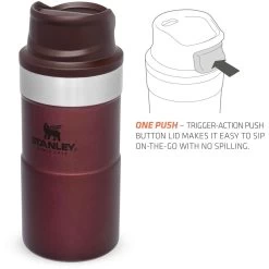 Stanley PMIClassic Trigger-Action Thermosbeker 250 Ml Wine 9 Stanley PMIClassic Trigger-Action Thermosbeker 250 Ml Wine -Kampeeruitrusting 115054 600 05