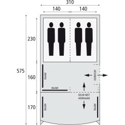 Safarica Pacific Reef 310 TC Tunneltent -Kampeeruitrusting 125571 000 06