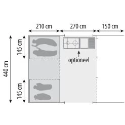 Cabanon Manga Comfort Vouwwagen 2023 -Kampeeruitrusting 132340 180 15 1