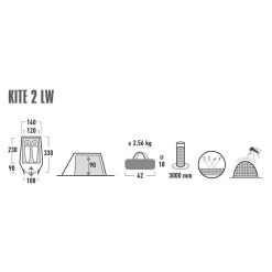 High PeakKite 2 LW Lichtgewicht Tunneltent 7 High PeakKite 2 LW Lichtgewicht Tunneltent -Kampeeruitrusting 139709 300 04 2