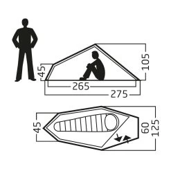 Nordisk Svalbard 1 PU Lichtgewicht Tunneltent -Kampeeruitrusting 142179 300 09