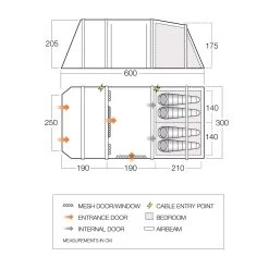 Vango Lismore Air TC 450 Opblaasbare Tent -Kampeeruitrusting 143521 900 04