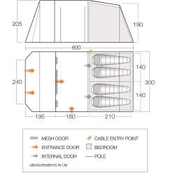 Vango Lismore 450 Tunneltent 9 Vango Lismore 450 Tunneltent -Kampeeruitrusting 143525 900 05