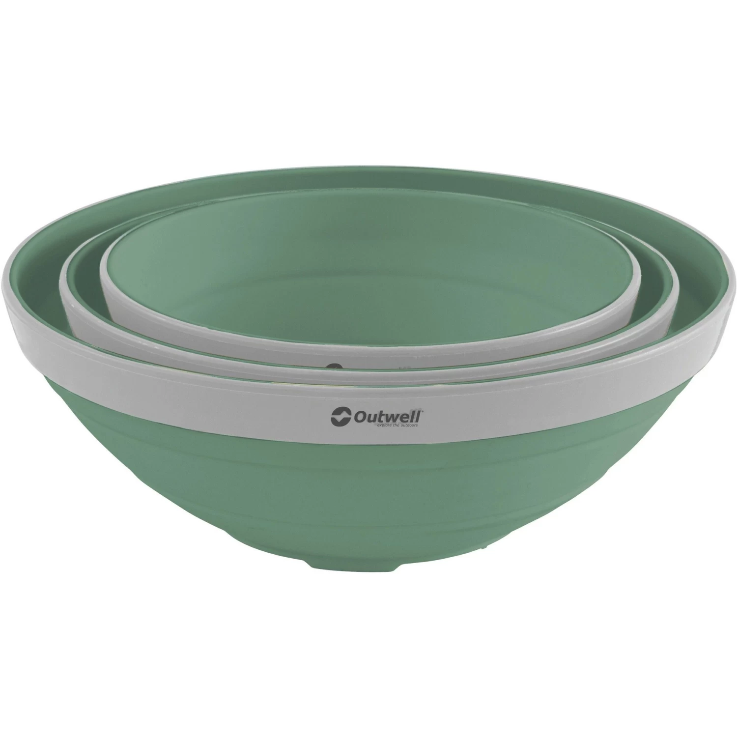 Outwell Collaps Opvouwbare Schalenset 3,5 - 2 - 1,5 Liter Shadow Green 2 Outwell Collaps Opvouwbare Schalenset 3,5 - 2 - 1,5 Liter Shadow Green - Afbeelding 2