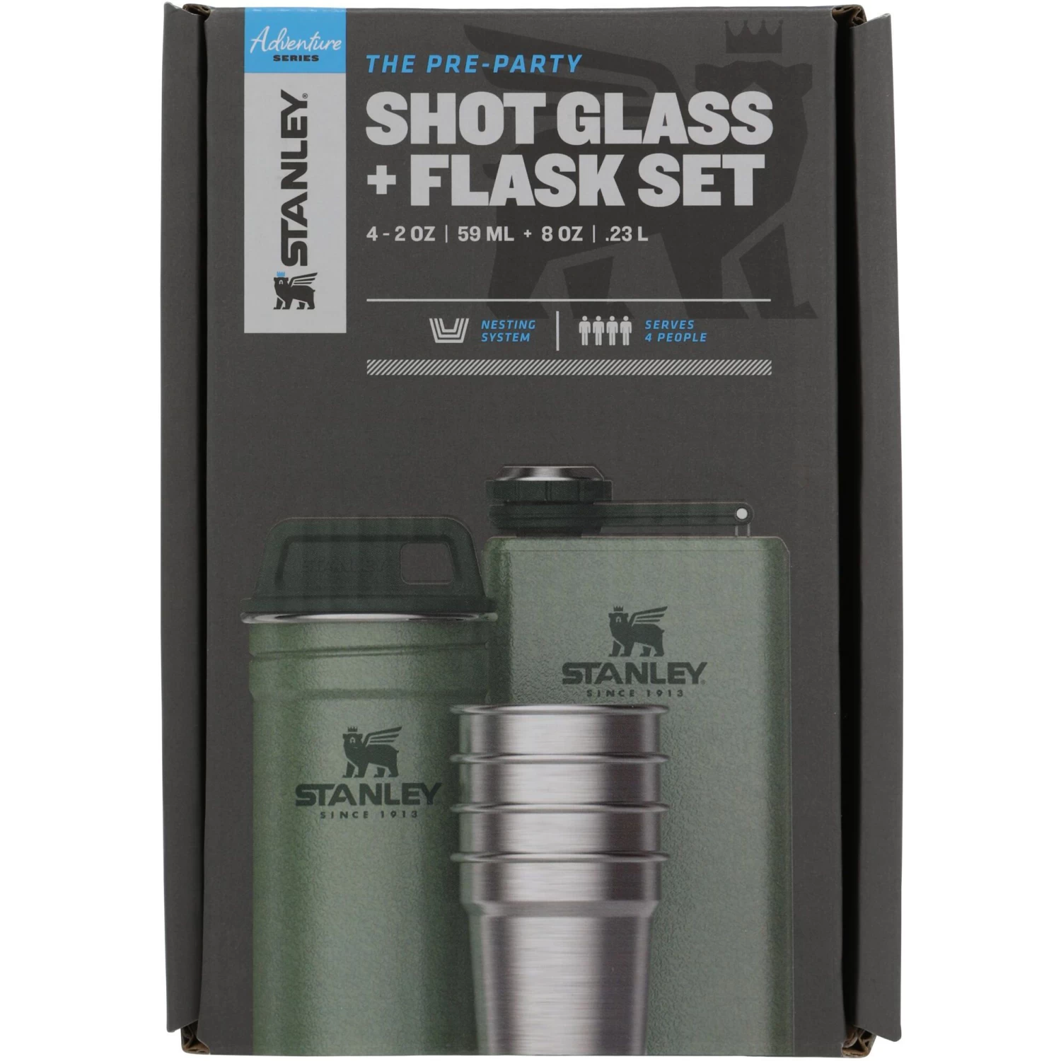 Stanley PMIAdventure Shotglass Classic Drinkflesset Hammertone Green 2 Stanley PMIAdventure Shotglass Classic Drinkflesset Hammertone Green - Afbeelding 2