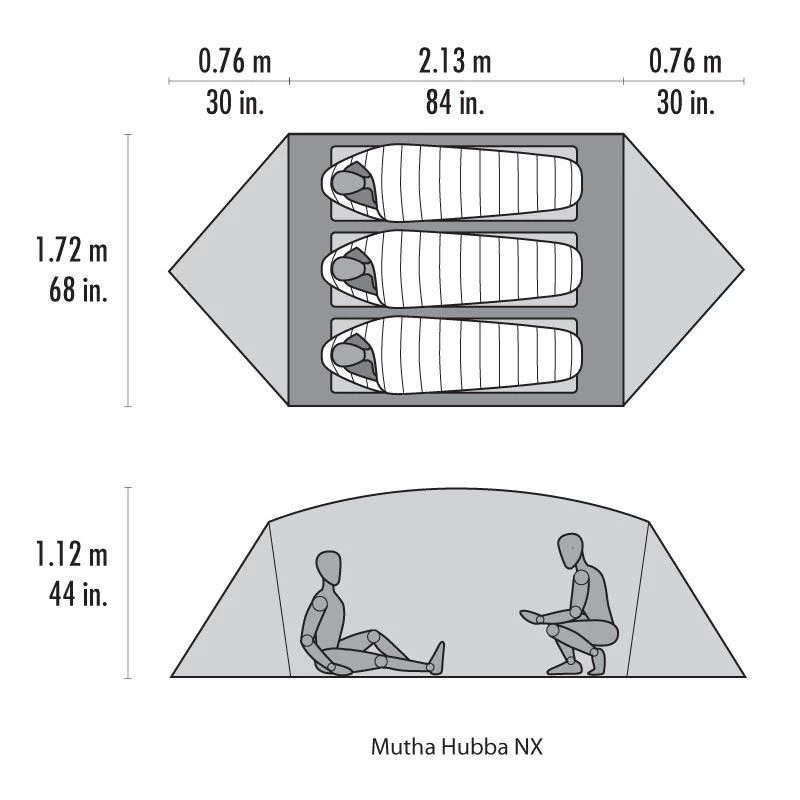 MSR Mutha Hubba NX Lichtgewicht Koepeltent 3 MSR Mutha Hubba NX Lichtgewicht Koepeltent - Afbeelding 3